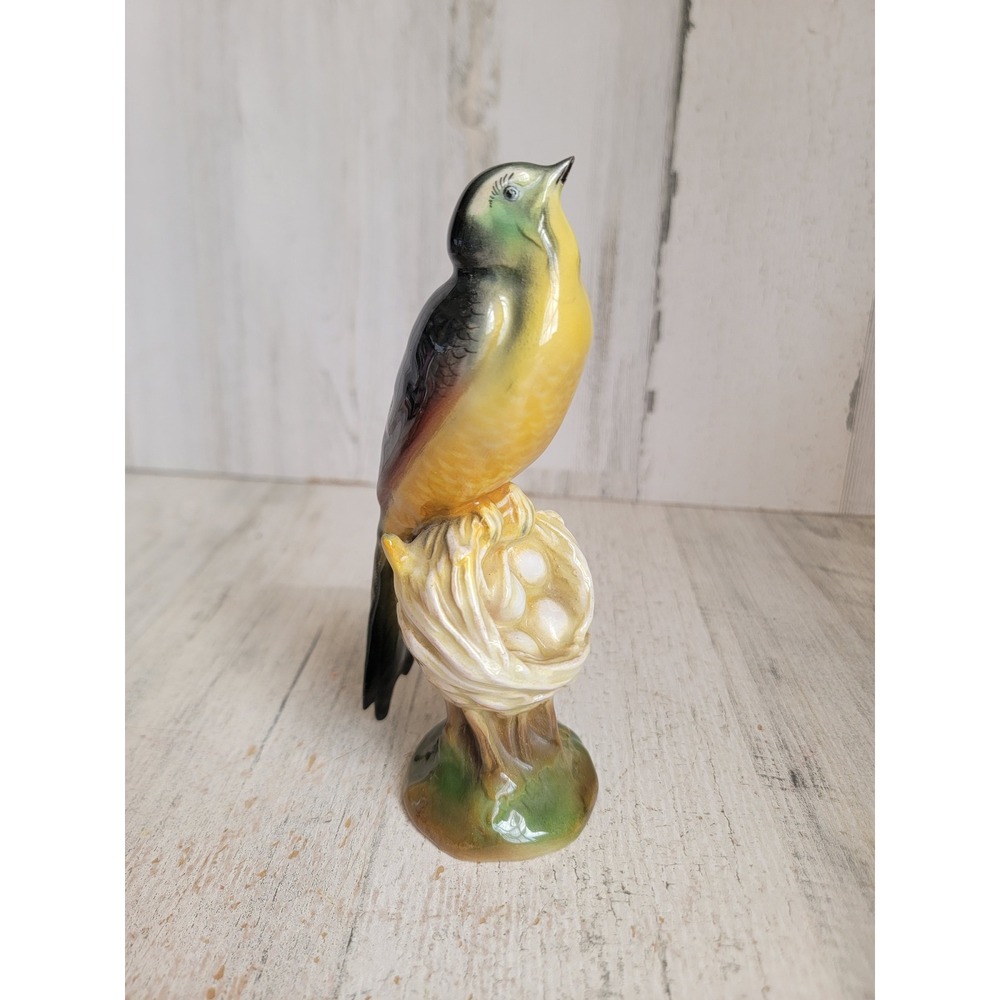 Italy bird vintage folk art nest egg unique home decor figure woodland